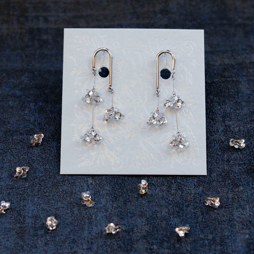 しゃわしゃわ線香花火ピアス(イヤリング)