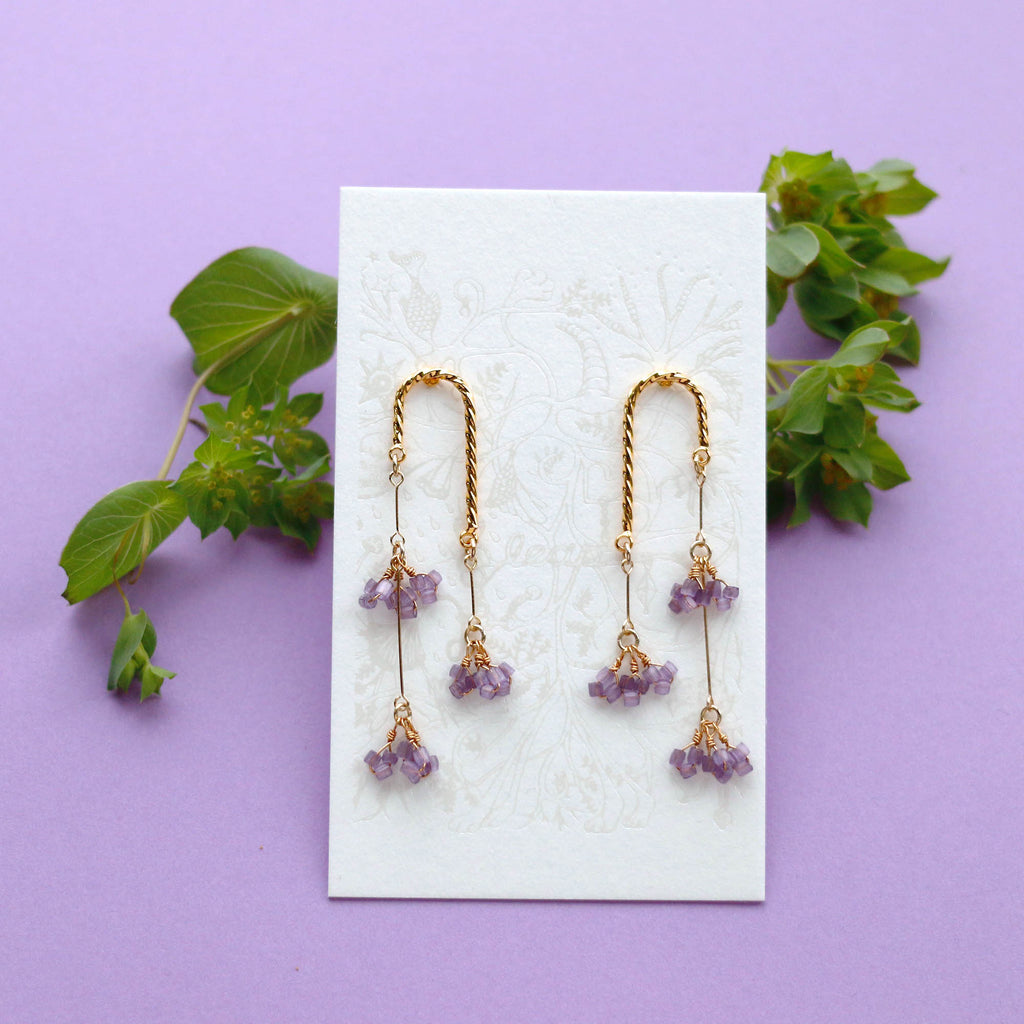 niki.du.poulain 布花 片耳ピアス フラワー 木蓮のような花
