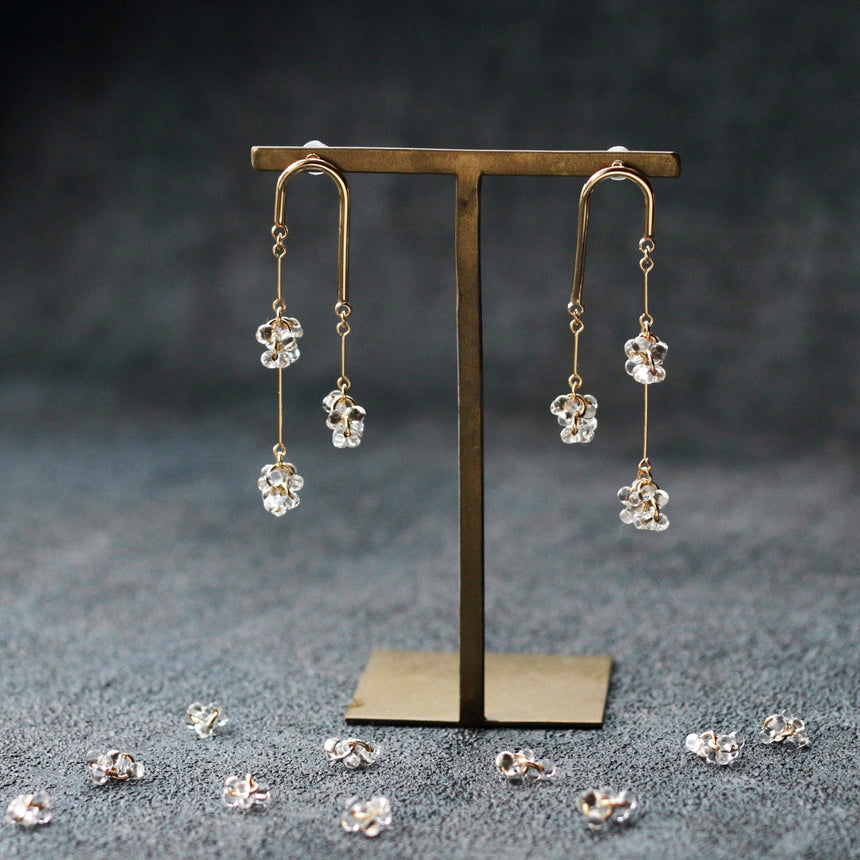 しゃわしゃわ線香花火ピアス(イヤリング)