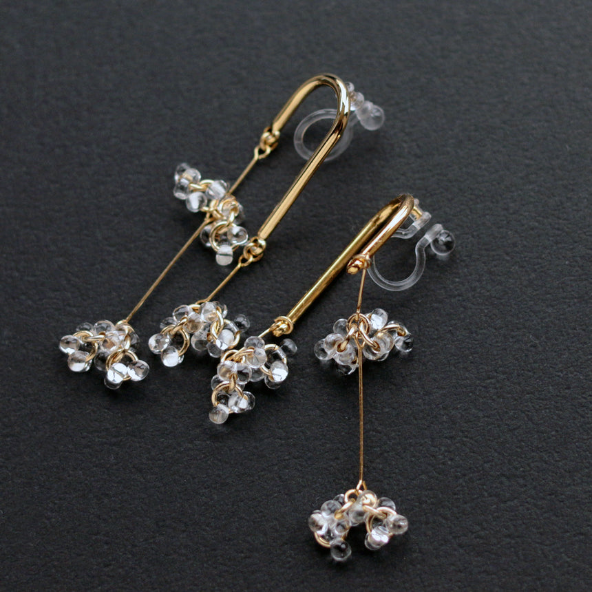 しゃわしゃわ線香花火ピアス(イヤリング)