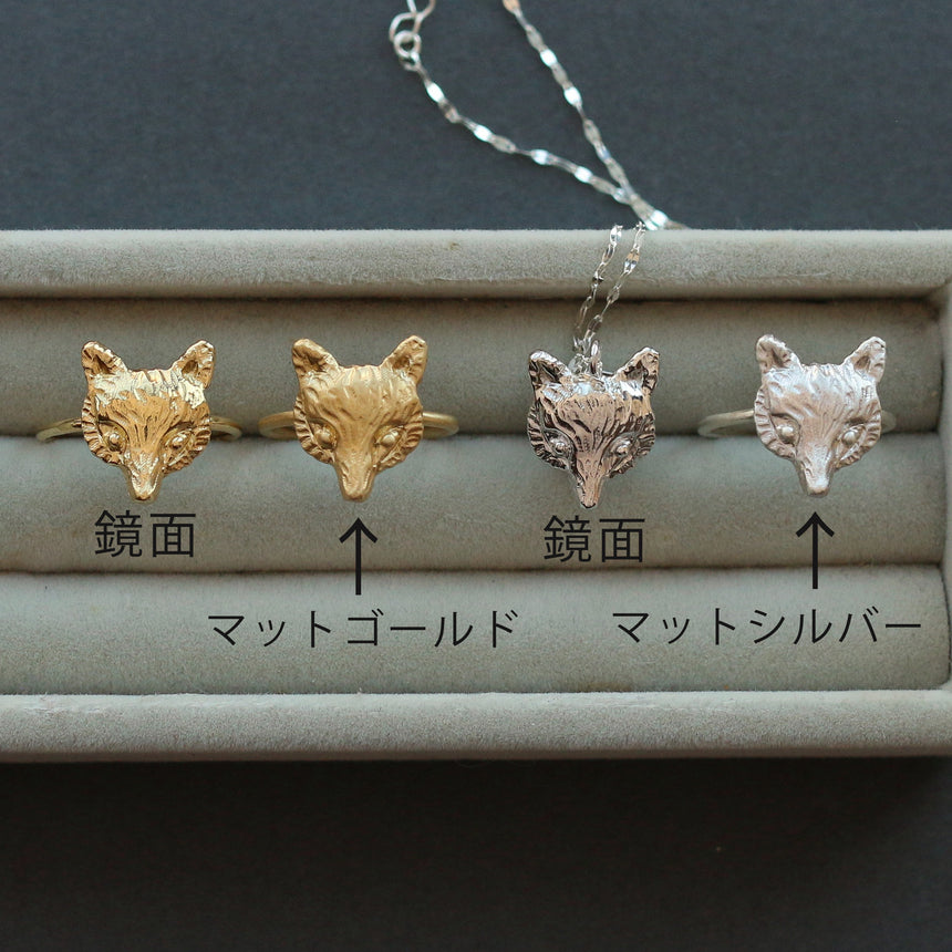 キツネのネックレス/ゴールド