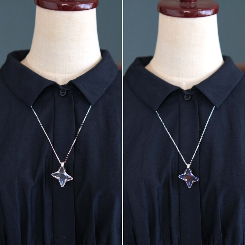 一番星が輝くヴィンテージストーンのロングネックレス