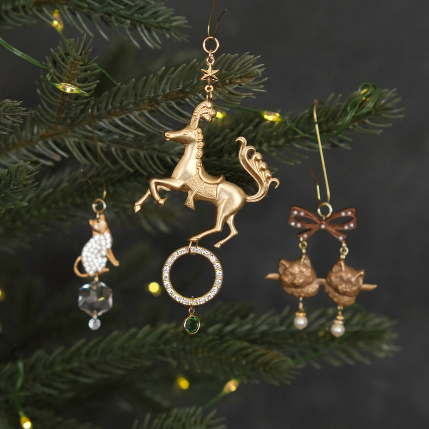 ヴィンテージ・クリスマスオーナメント：アニマル