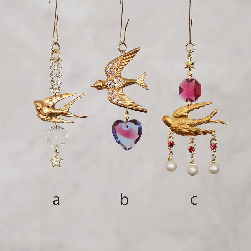 ヴィンテージ・クリスマスオーナメント：ツバメ