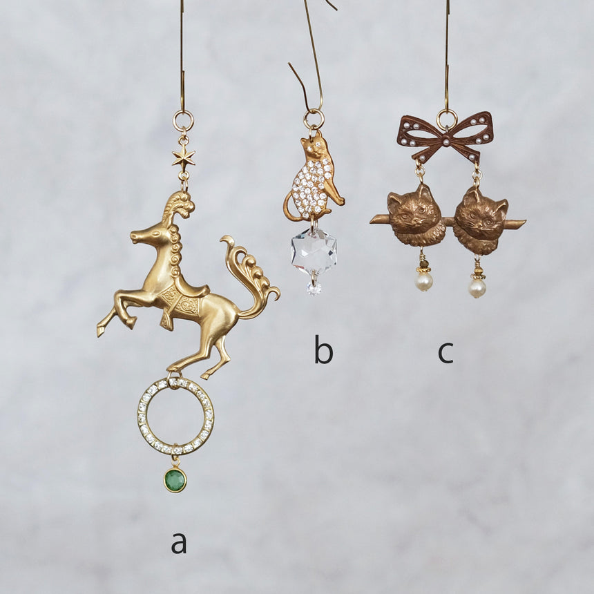 ヴィンテージ・クリスマスオーナメント：アニマル